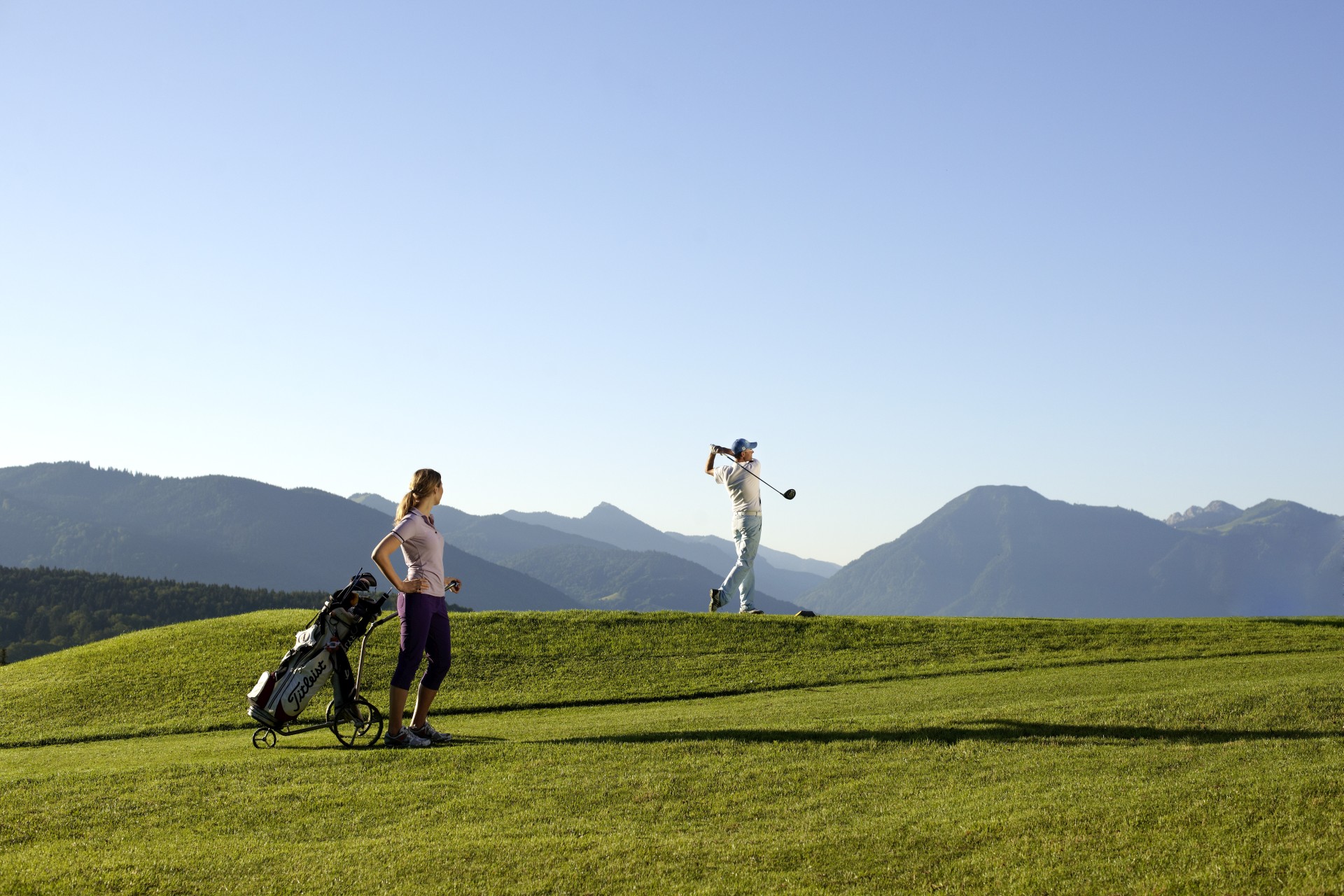 Margarethenhof mit Golfern
