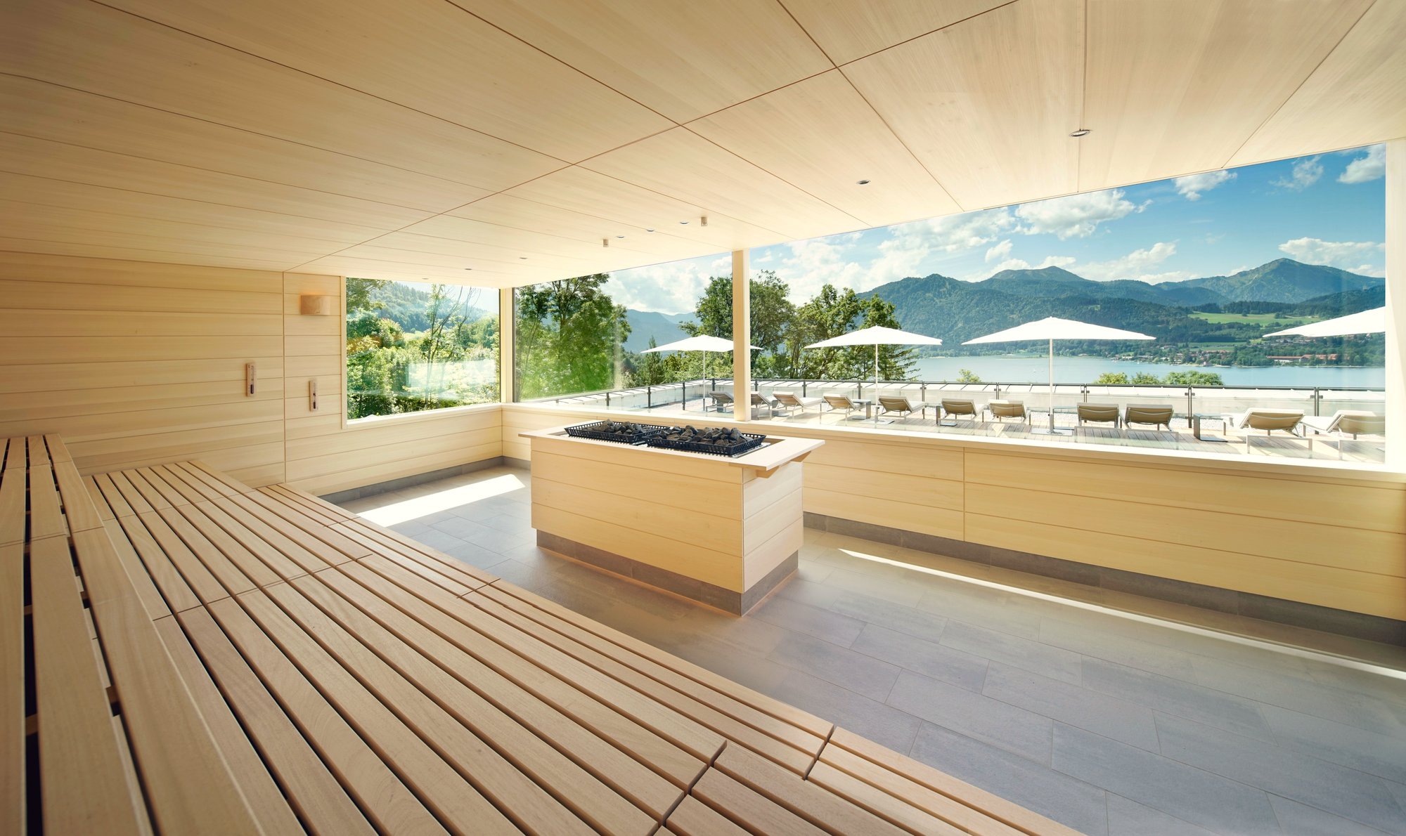 Panoramasauna im Hotel Das Tegernsee